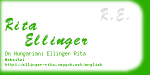 rita ellinger business card